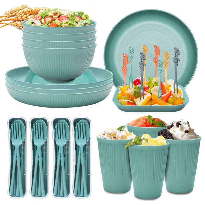 Wheat Straw Tableware Set For Home Meals - MRSLM