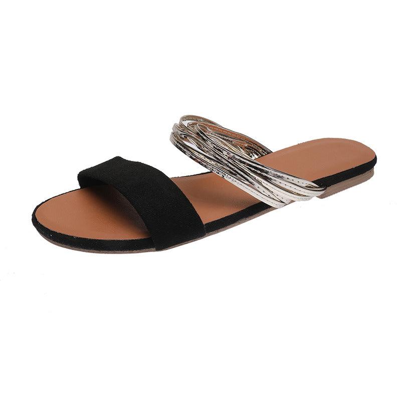 One-line Korean Fashion And Comfortable Sandals And Slippers - MRSLM