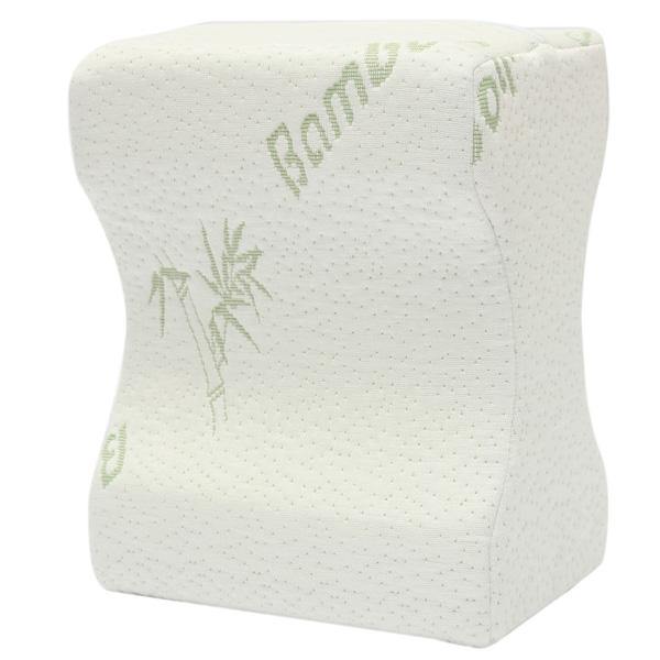 Soft Memory Foam Leg Knee Pillow White Bamboo Fiber Cover Back Aches Night Bed Pillow - MRSLM