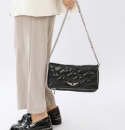 black leather crossbody bag, view 2 - MRSLM