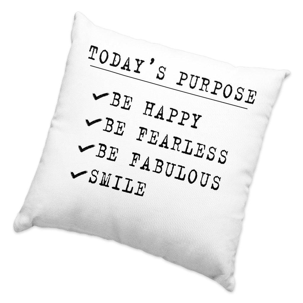 Today's Purpose Square Pillow Cases - Quote Pillow Covers - Graphic Pillowcases - MRSLM