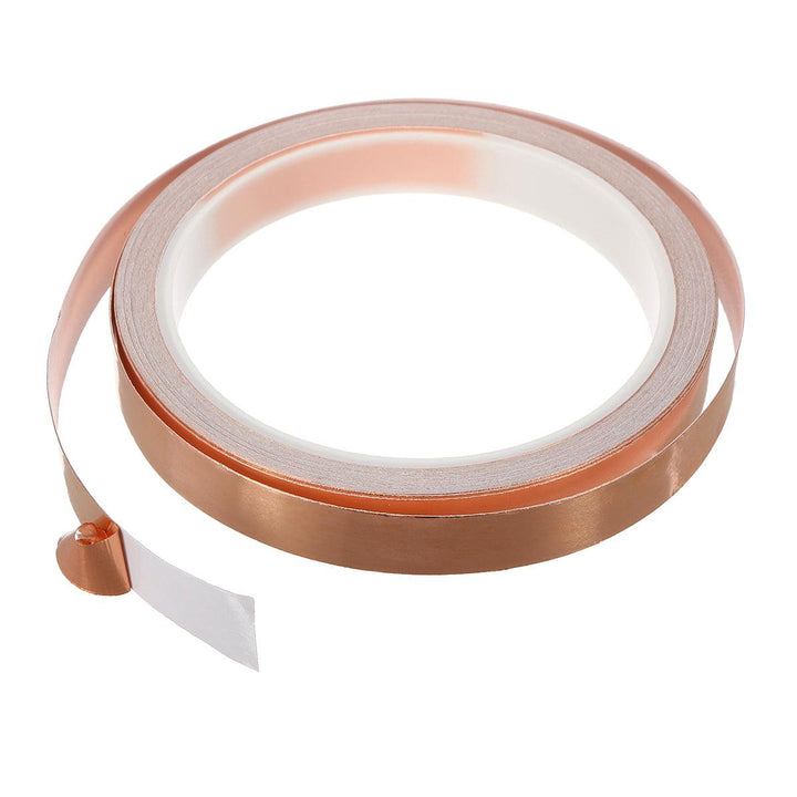 10M Adhesive Conductive Copper Foil Tape Single-sided Copper Slug Roll Tape Width 6/10/12/15/20mm - MRSLM
