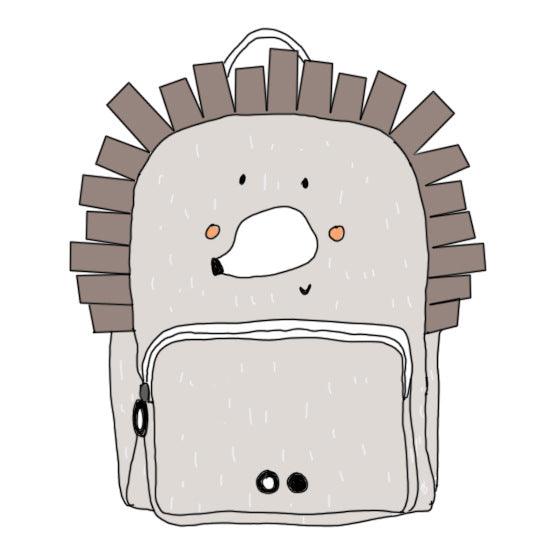animal cartoon canvas school backpack, view 2 - MRSLM