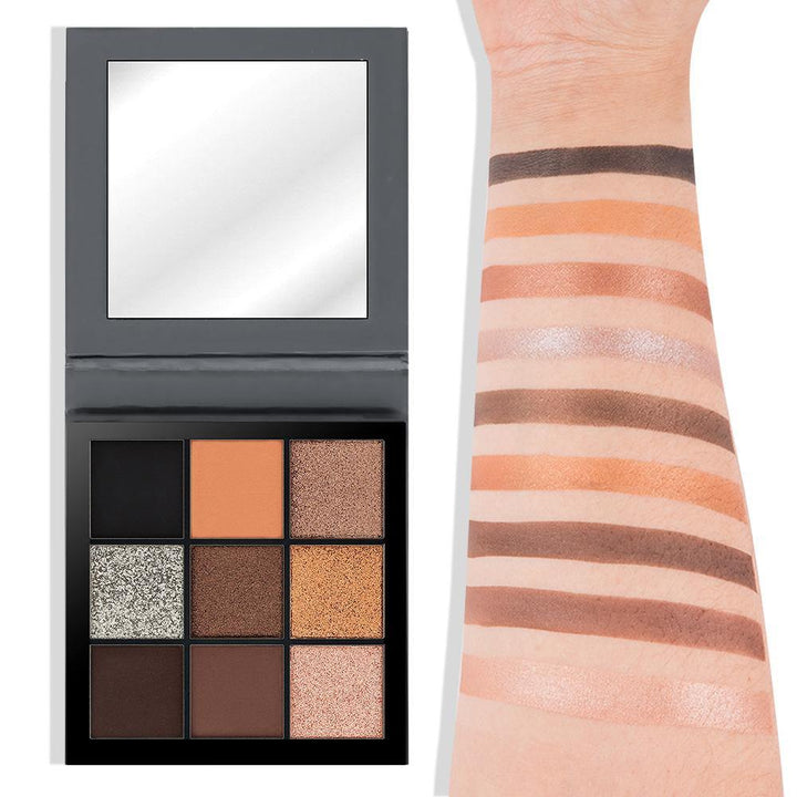 MIAOOL New 4 Style Eyeshadow Makeup Pallete With Mirror Glitter Matte Eye Shadow Highly Pigmented Nude Shinning Pressed Eyeshadow - MRSLM