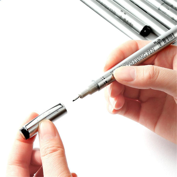 Superior MS-807A 10Pcs Waterproof Neddle Pen Precision Micro-Line Pens Black Micro-Pen Fineliner Ink Pen Waterproof Calligraphy Artist Illustration Anime Sketching Pen Set - MRSLM