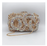 rhinestone evening clutch, view 7 - MRSLM
