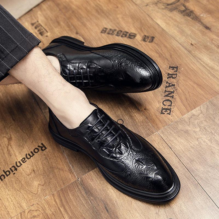 Korean Style Trendy Hair Stylist Leather Shoes - MRSLM