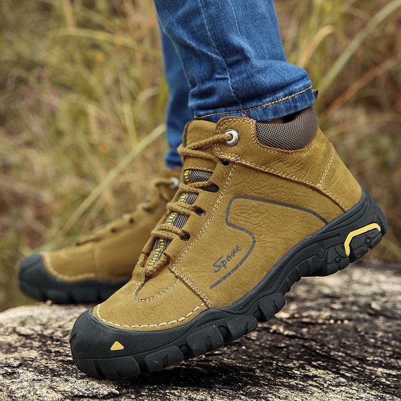 Men's winter plus size cowhide shoes, view 3 - MRSLM