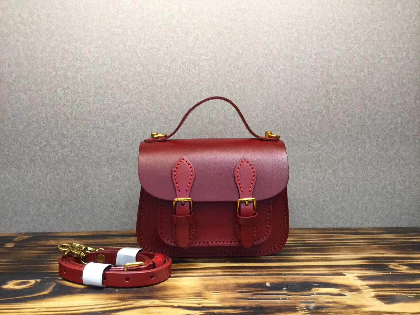 Vintage Tree Cream Leather Portable Messenger Bag - MRSLM