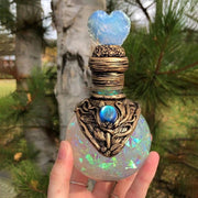 moon bottle mermaid resin ornament, view 3 - MRSLM