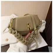 Woven PU dumpling shoulder bag, view 4 - MRSLM