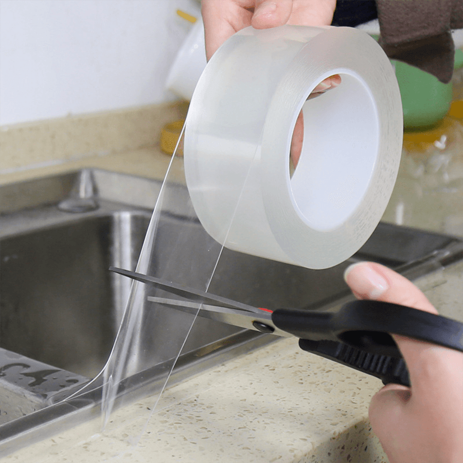 0.8mm Waterproof Transparent Adhesive Tape Traceless Sticky Tape Kitchen Sink Toilet Gap Strip Mildew Proof Water Seal Sticker - MRSLM