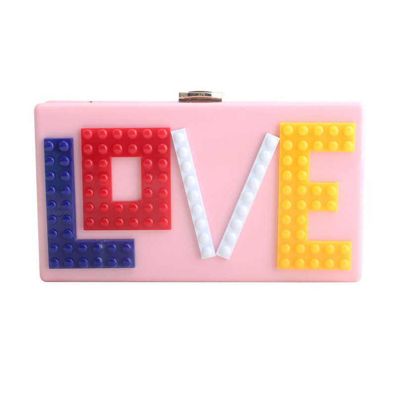 letter acrylic messenger bag, view 4 - MRSLM