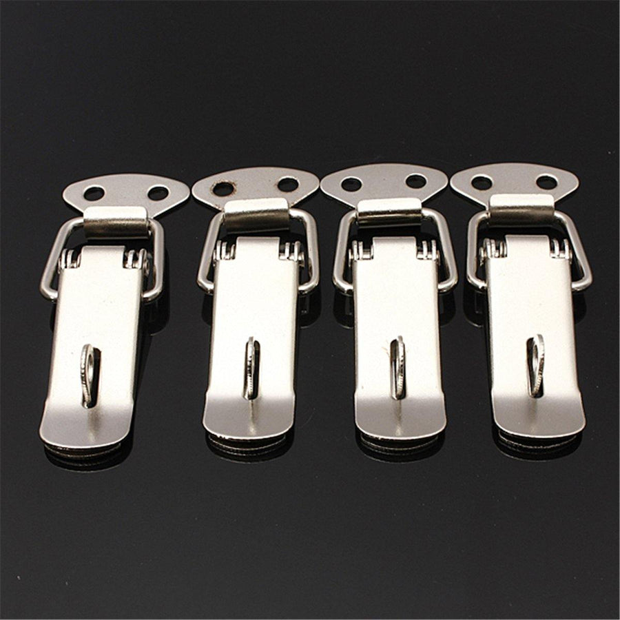 4PCS Case Box Chest Spring Stainless Tone Lock Toggle Latch Catch Clasp - MRSLM