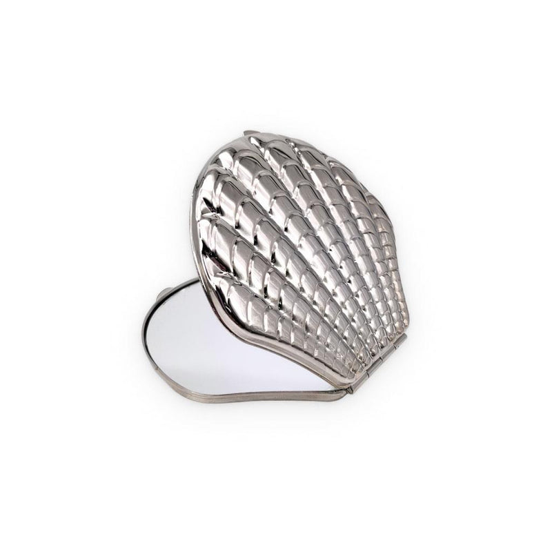silver shell pocket mirror - MRSLM