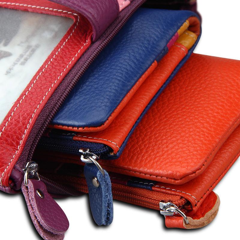 Ladies Long RFID Anti-Scan Wallet Top Layer Leather - MRSLM