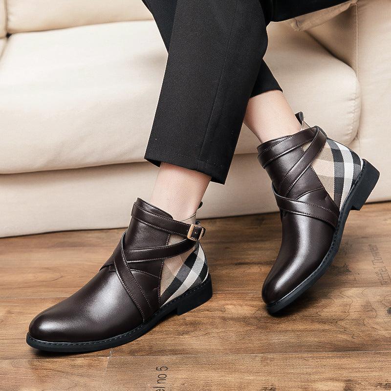Men's retro short flat boots, view 6 - MRSLM