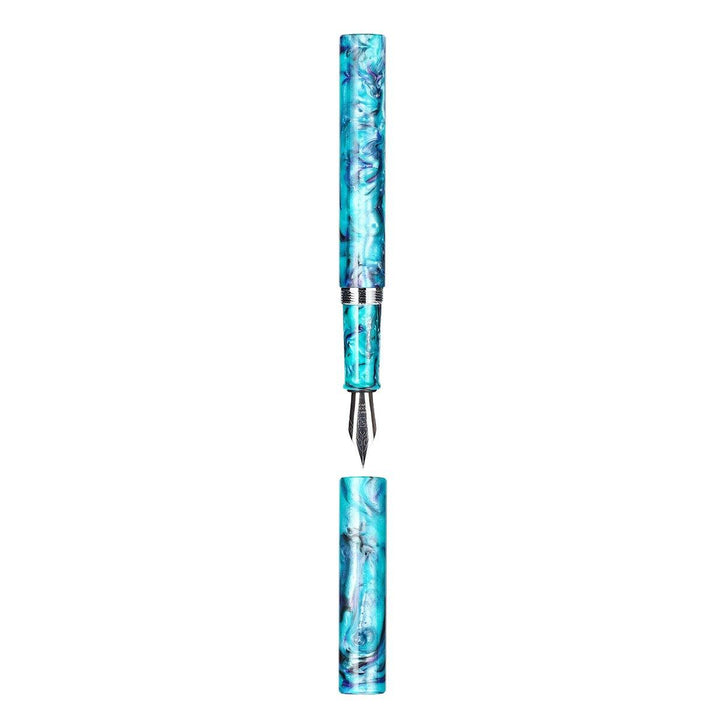 14.5x1.5cm Screw Cap F-shape Iridium Nib LIY Fountain Pen With Box Student Office Ink Pens - MRSLM
