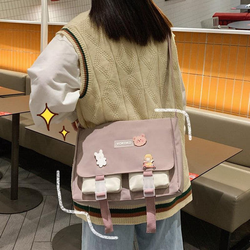 color-contrast messenger shoulder bag - MRSLM