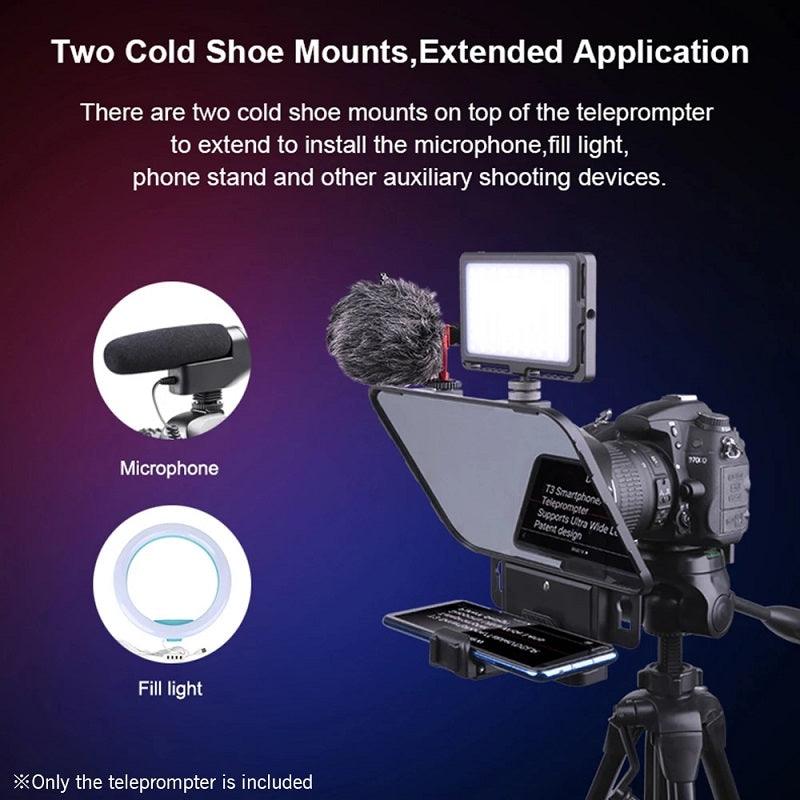 Mobile Phone Tablet SLR Camera T3 Teleprompter Portable Small Live Broadcast Subtitle Prompt - MRSLM