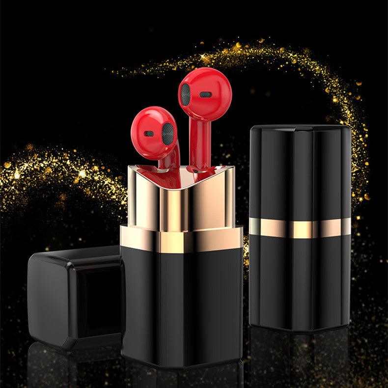 Fashion Individual Earphone Lipstick Bluetooth Earphone In-ear Noise Reduction - MRSLM