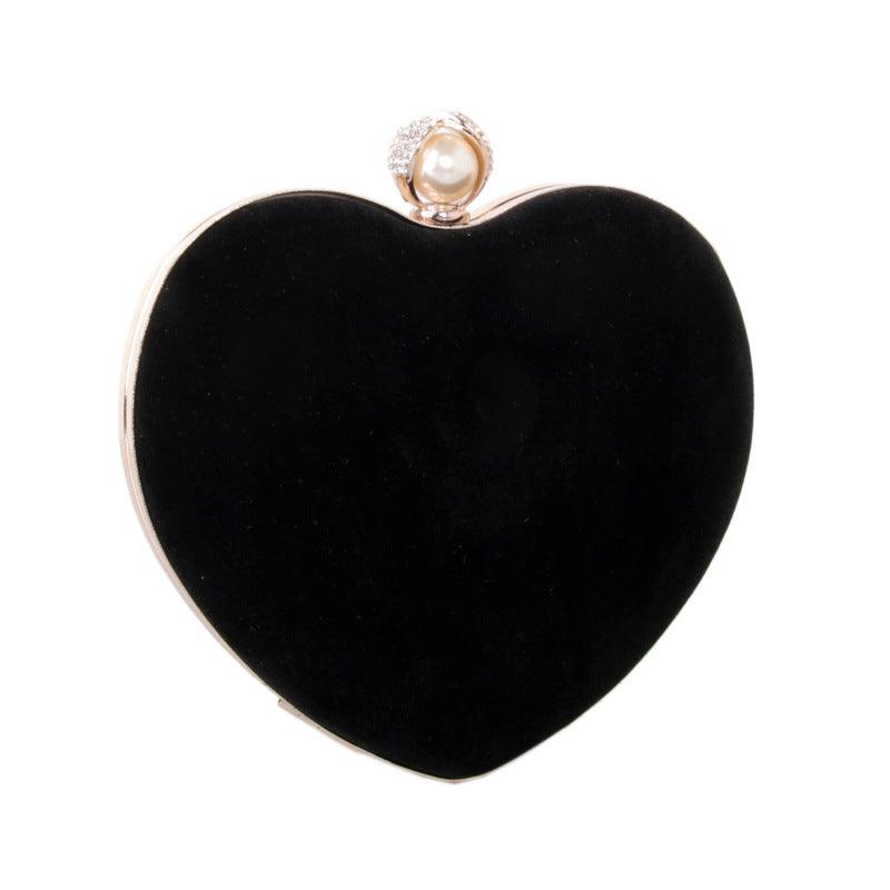 Heart-shaped Dinner Bag With Diamond Pearls - MRSLM