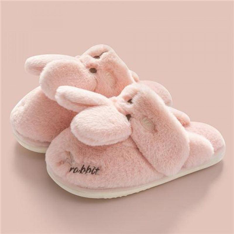 Cute Rabbit Couple Home Confinement Indoor Mute Warm Cotton Shoes - MRSLM