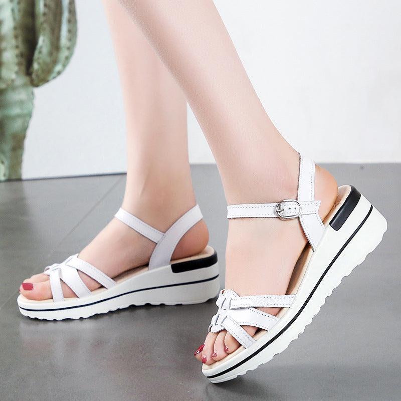 Women's Platform Wedge Soft Sole Sandals - MRSLM