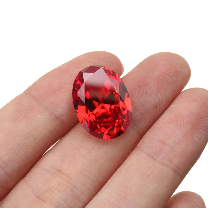 13x18mm Exquisite Oval Red AAAA+ Unheated Cut Loose Gem Zircon Decorations (1#) - MRSLM