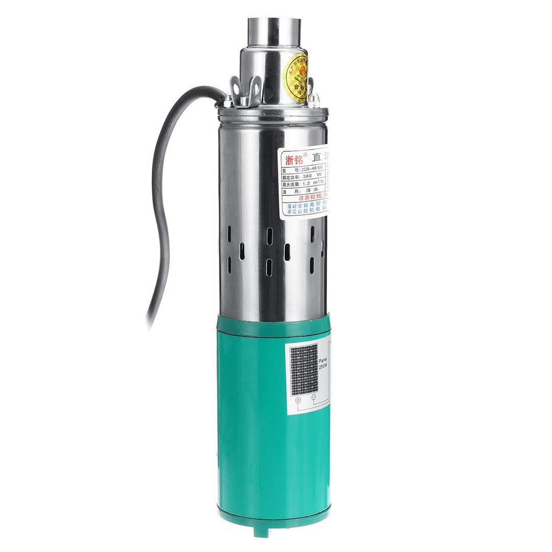 380W 48V/60V Deep Well Pump 1.2m³/h Stainless Steel Submersible Pump Deep for Industrial Home Use - MRSLM