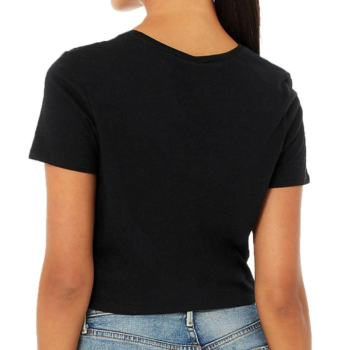 Love Unconditionally Women's Cropped T-Shirt - Ghost Print Crop Top - Graphic Cropped Tee - MRSLM