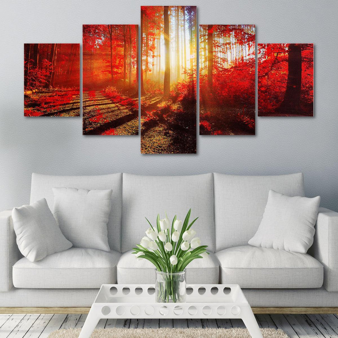 5 Panels Abstract Art Mural Modern Painting Wall Decoration Art Picture Hanging Drawing Living Decoration no Frame - MRSLM