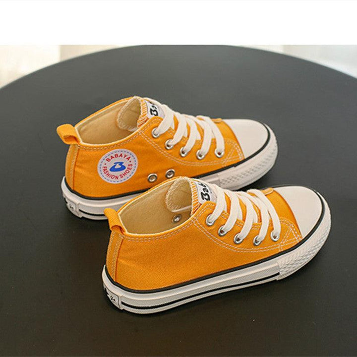 Children's Canvas Shoes Boys' Cloth Casual Mid-cut Autumn New Style - MRSLM