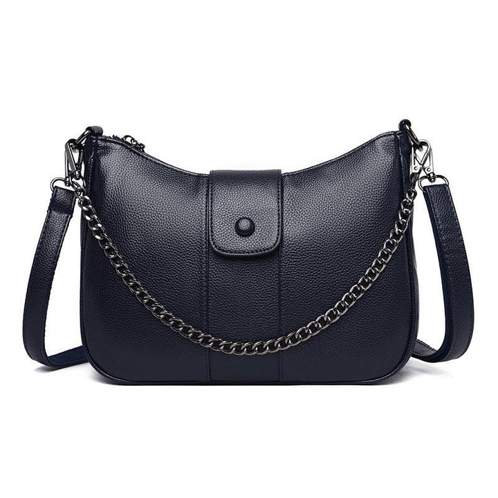 One-shoulder Diagonal Bag Lychee Pattern Soft Leather - MRSLM