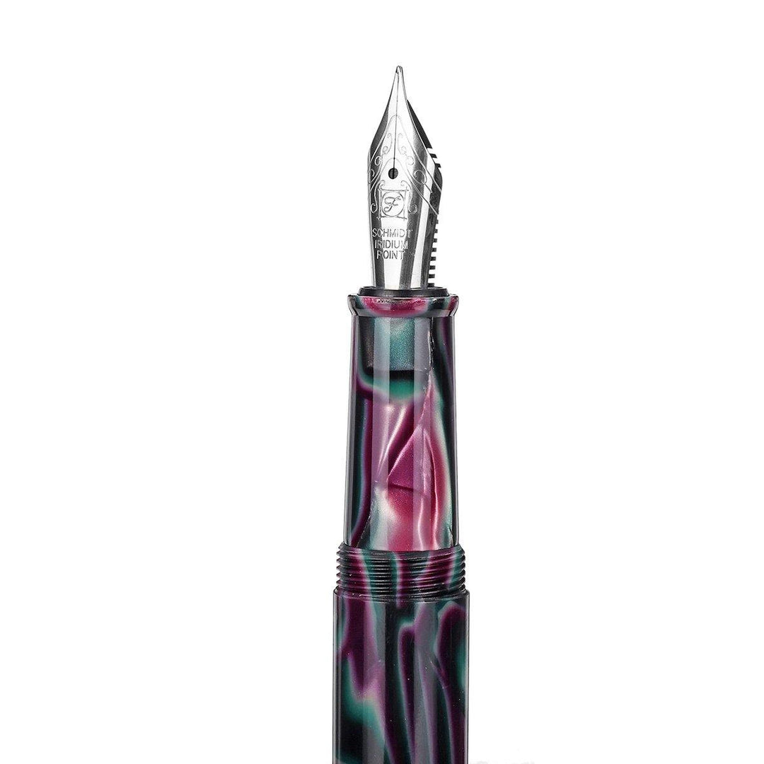 14.5x1.5cm Screw Cap F-shape Iridium Nib LIY Fountain Pen With Box Student Office Ink Pens - MRSLM